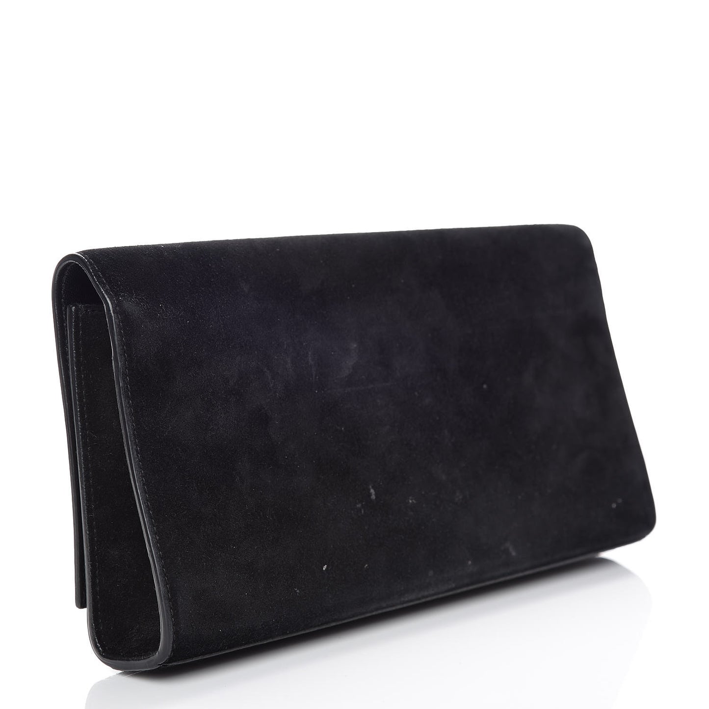 Velvet Classic Monogram Cassandre Tassel Clutch Black