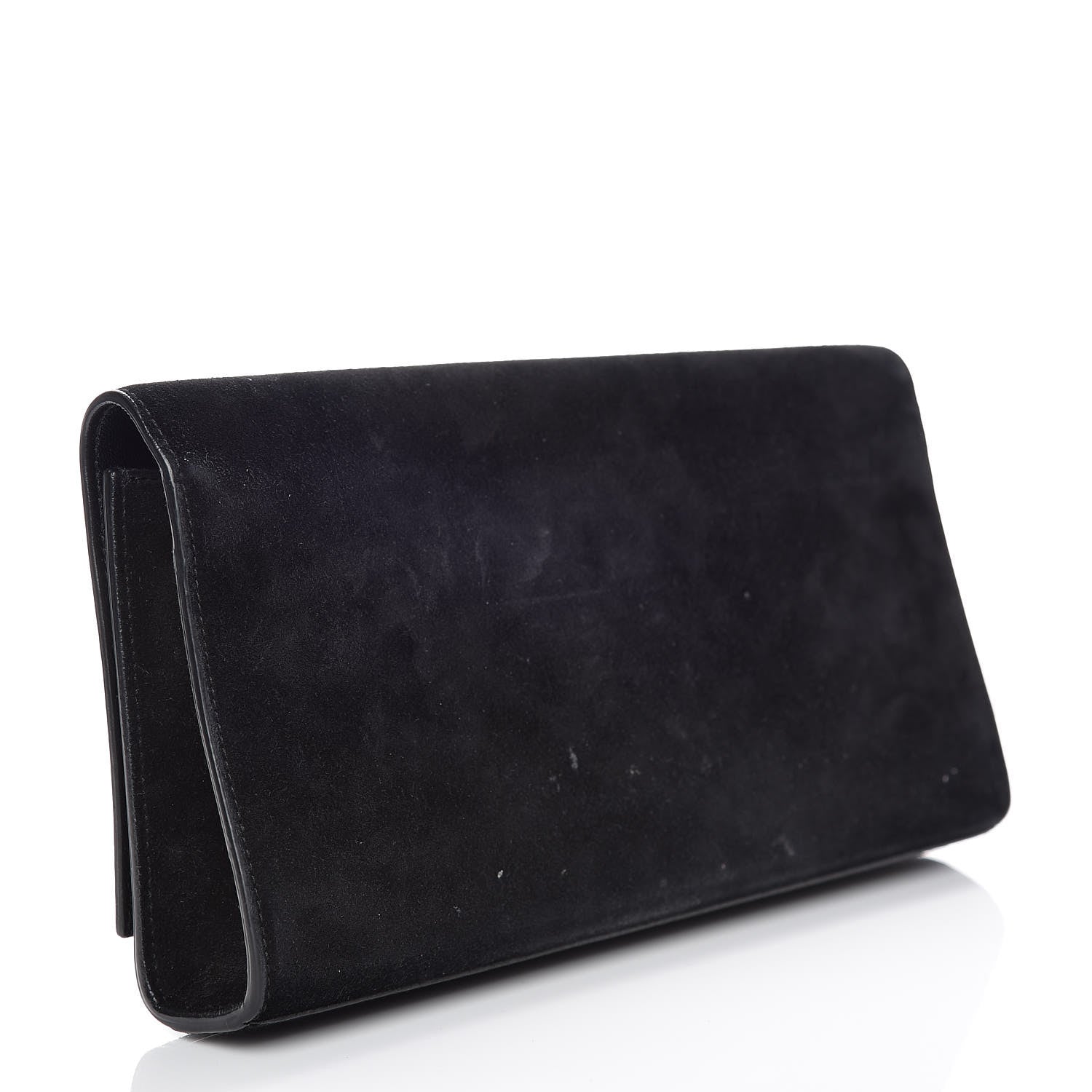Saint Laurent Velvet Classic Monogram Cassandre Tassel Clutch Black 3 of 17