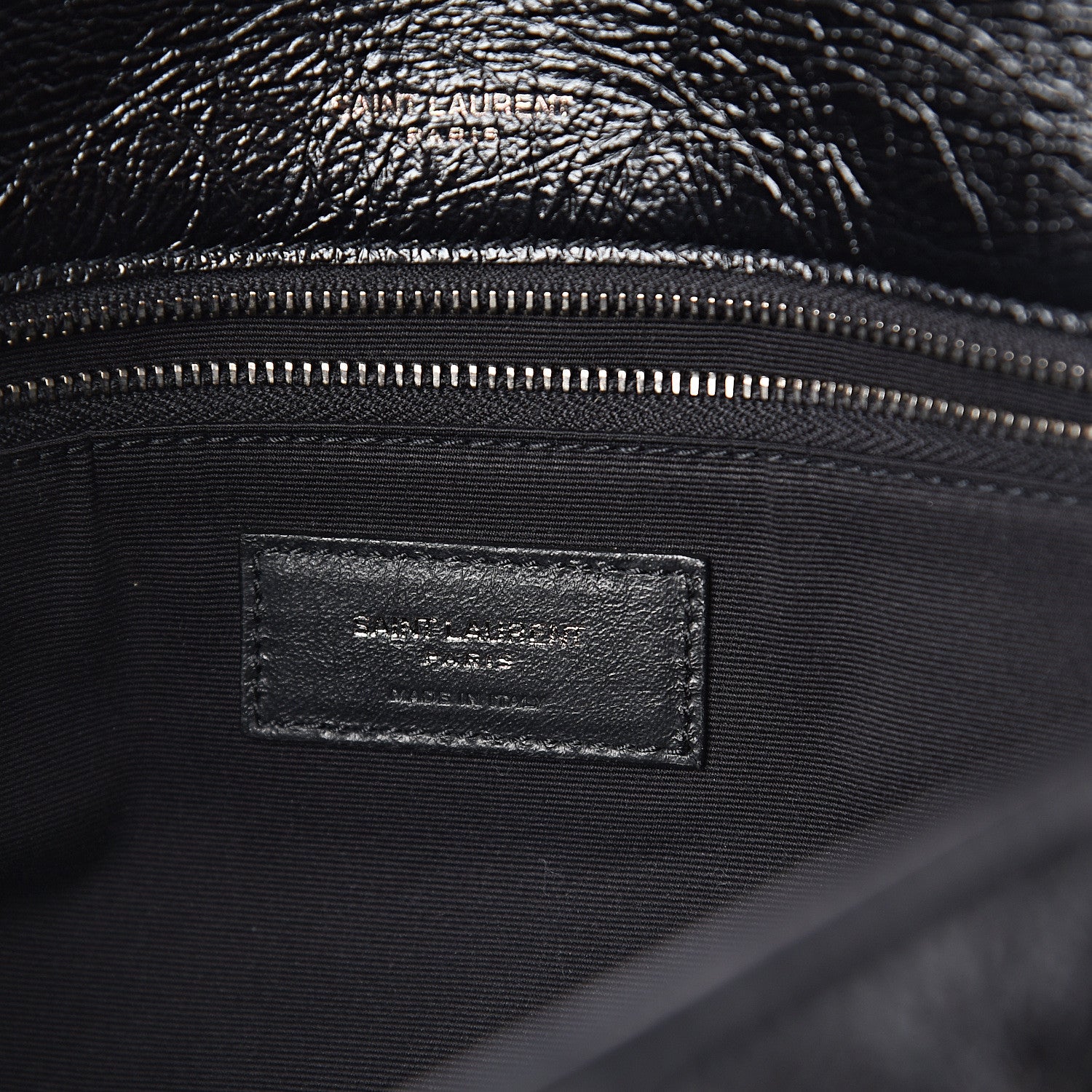 Saint Laurent Crinkled Calfskin Matelasse Monogram Large Niki Chain Satchel Black 5 of 9