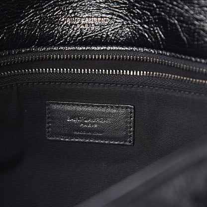 Saint Laurent Crinkled Calfskin Matelasse Monogram Large Niki Chain Satchel Black 5 of 9