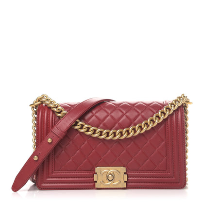 Chanel Lambskin Quilted Medium Boy Flap Red 1 of 4