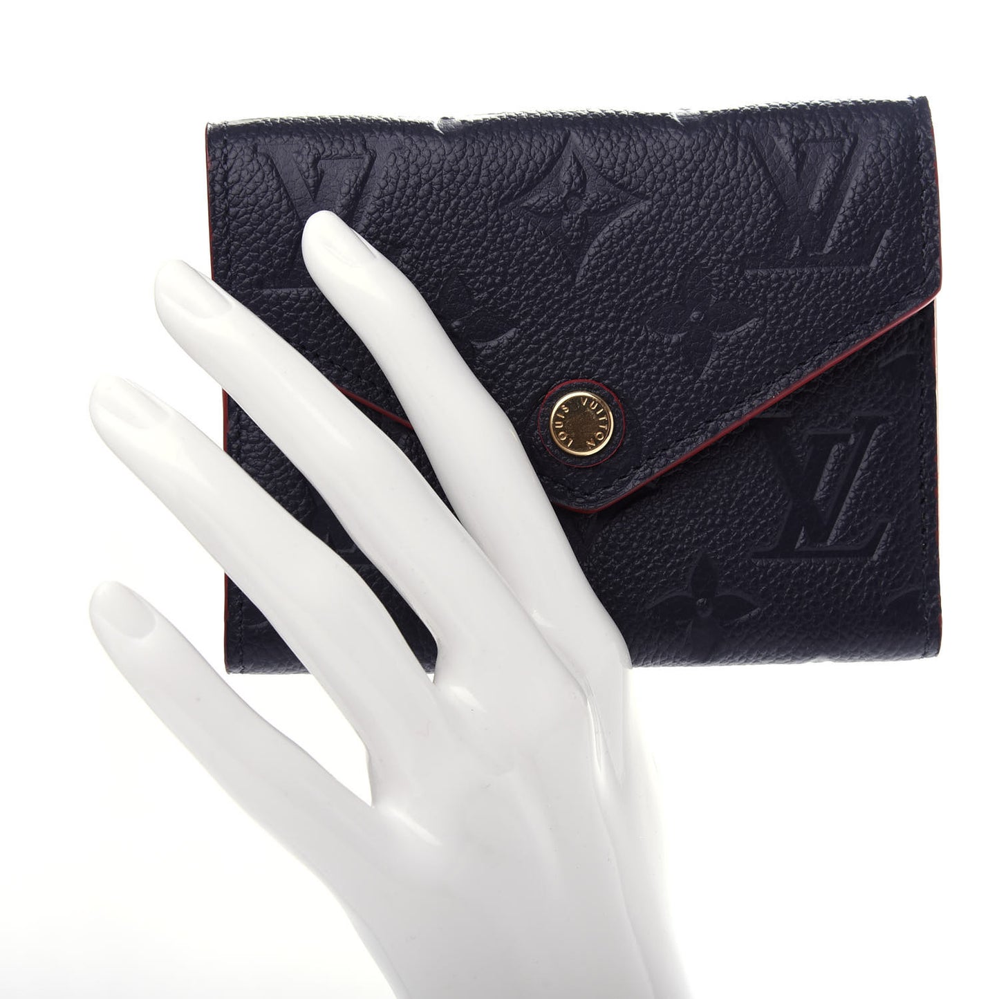 Empreinte Victorine Wallet Marine Rouge