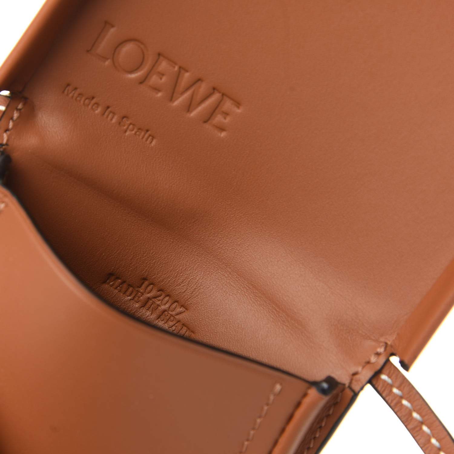 Loewe Soft Calfskin Mini Heel Pouch Tan 9 of 10