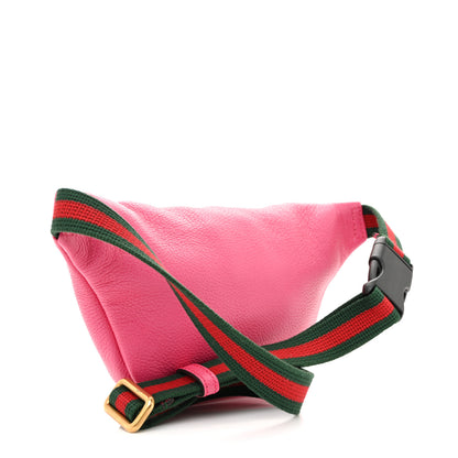 Gucci Grained Calfskin Small Logo Belt Bag Box Pink Green 3 of 11
