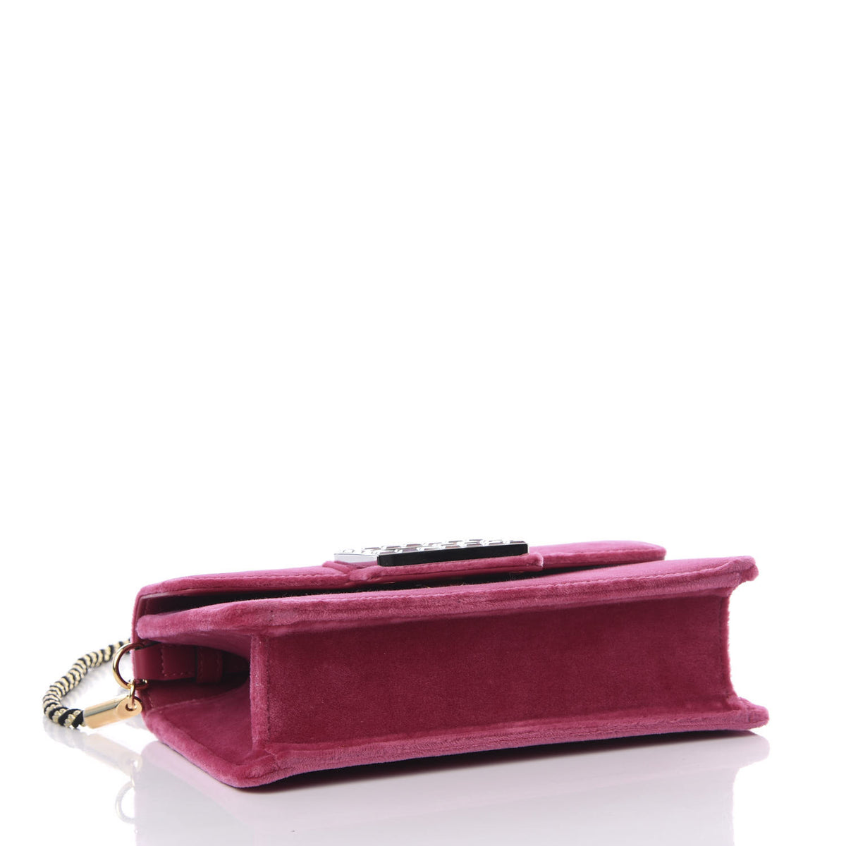 Gucci Velvet Crystal Square G Shoulder Bag Light Raspberry Rose 3 of 10