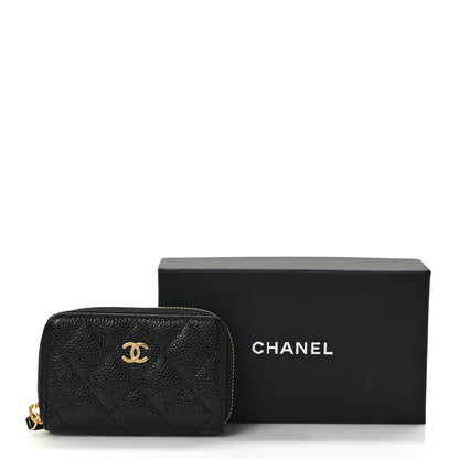Chanel Caviar Quilted Classic Zipped Coin Purse Black 9 of 9