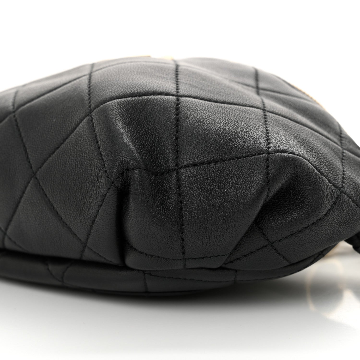 Chanel Lambskin Quilted Resin Bi-Color Waist Bag Fanny Pack Black 10 of 10