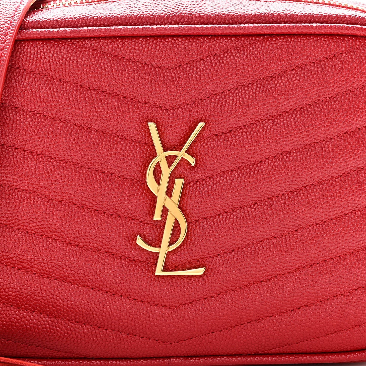 Grain De Poudre Matelasse Monogram Mini Lou Camera Bag Eros Red