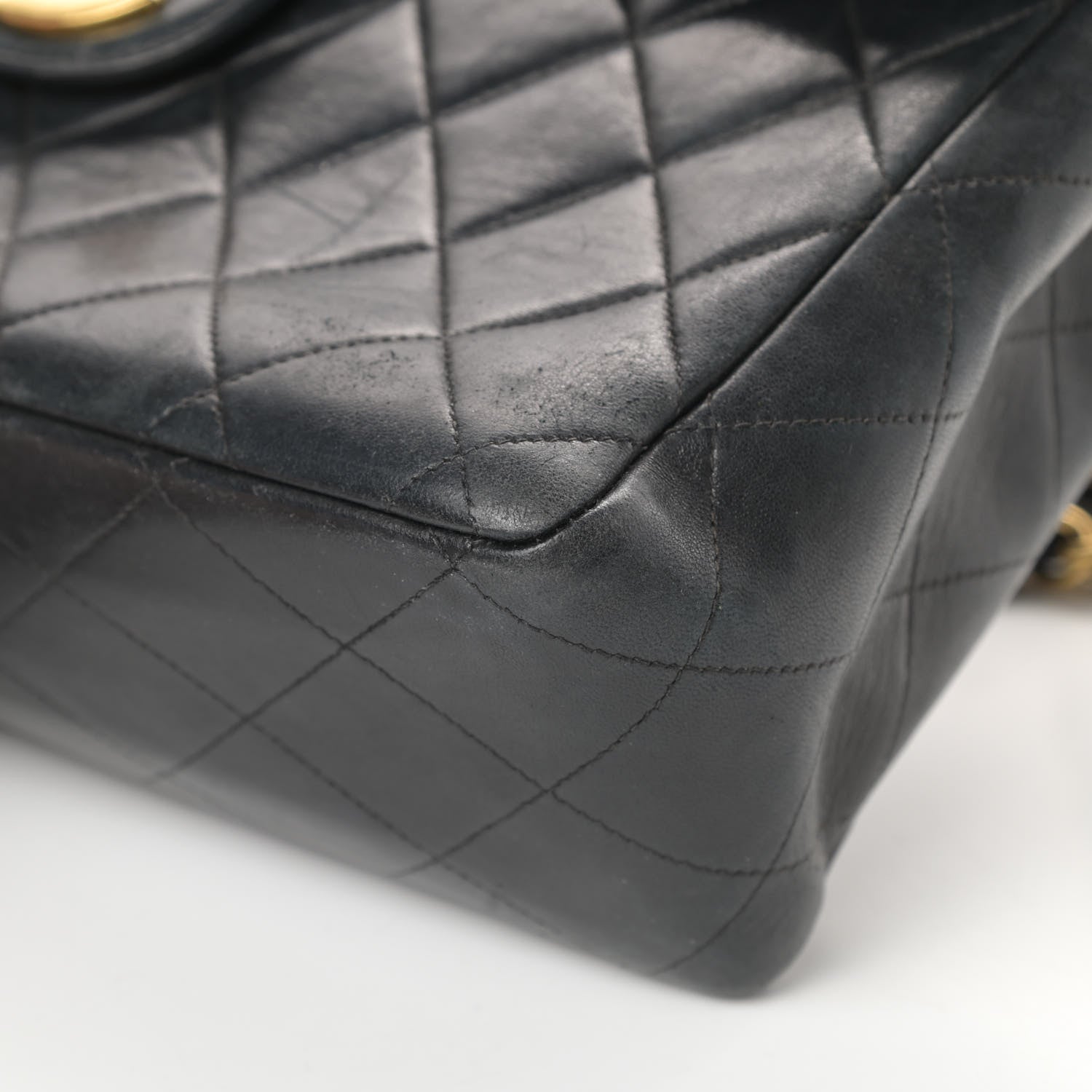 Chanel Lambskin Quilted XL Jumbo Single Flap Black 11 of 19