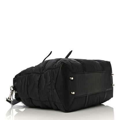 Burberry Nylon House Check Quilted Abbey Diaper Bag Black 4 of 12