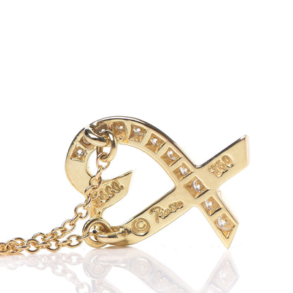 Tiffany 18K Yellow Gold Diamond Small Paloma Picasso Loving Heart Pendant Necklace 7 of 7