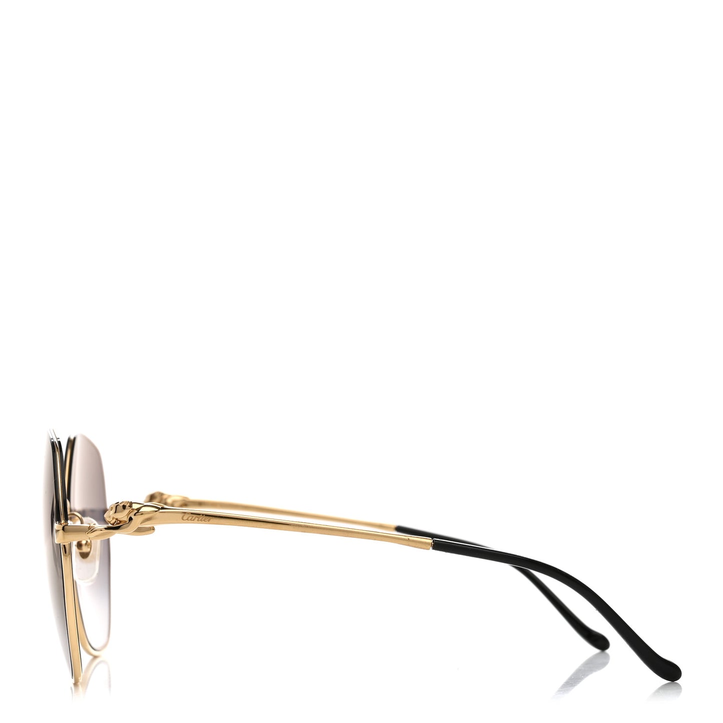 Panthere De Cartier Sunglasses CT0267S Gold Black
