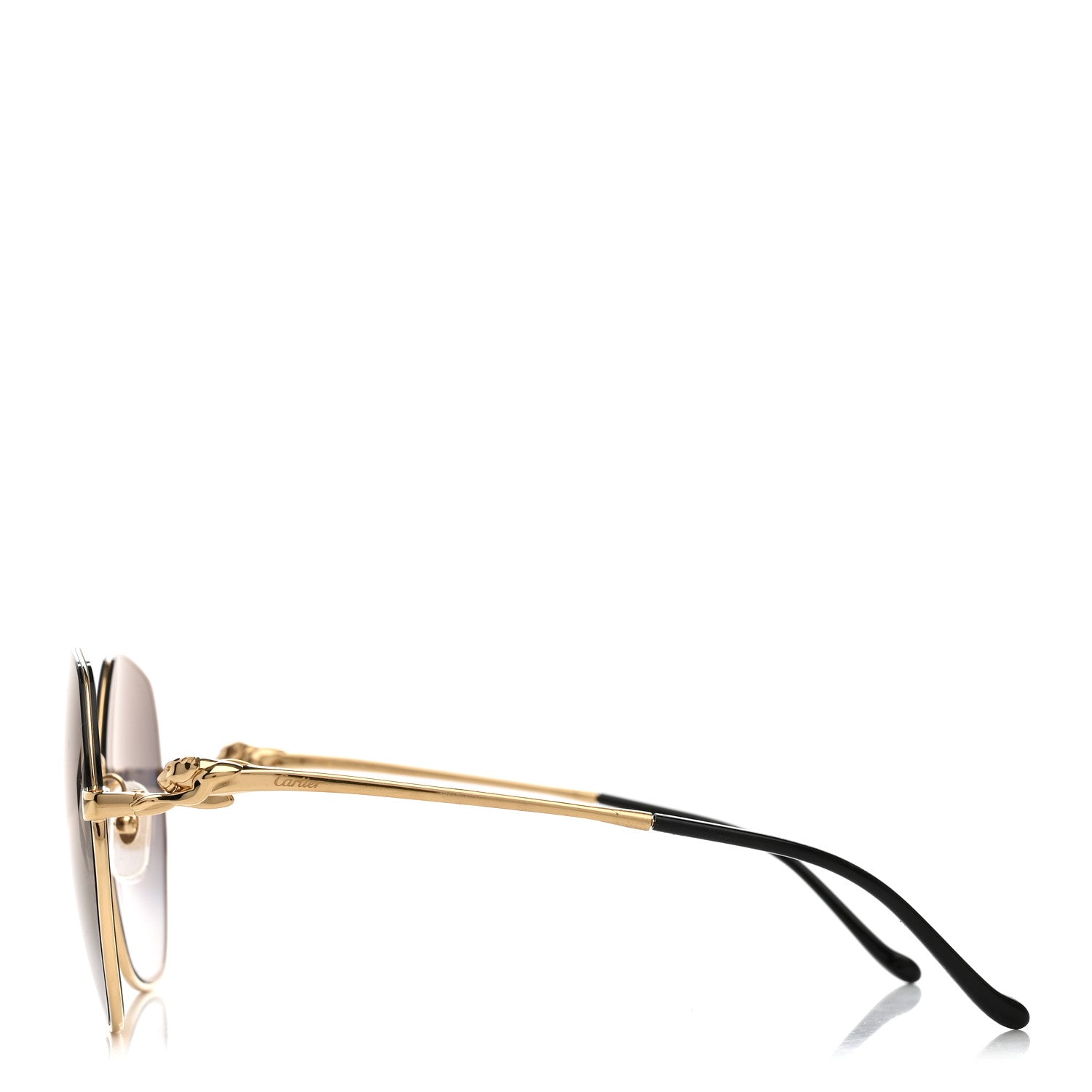 Cartier Panthere De Cartier Sunglasses CT0267S Gold Black 3 of 7