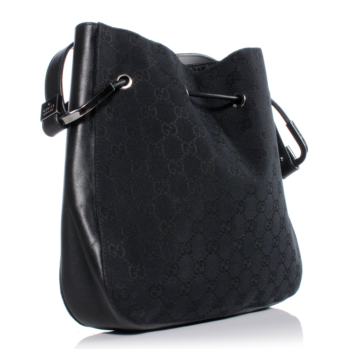 Monogram Small Drawstring Shoulder Bag Black