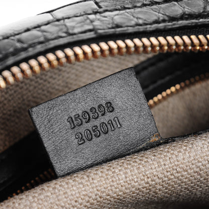 Gucci Crocodile Large Wave Boston Black 7 of 7