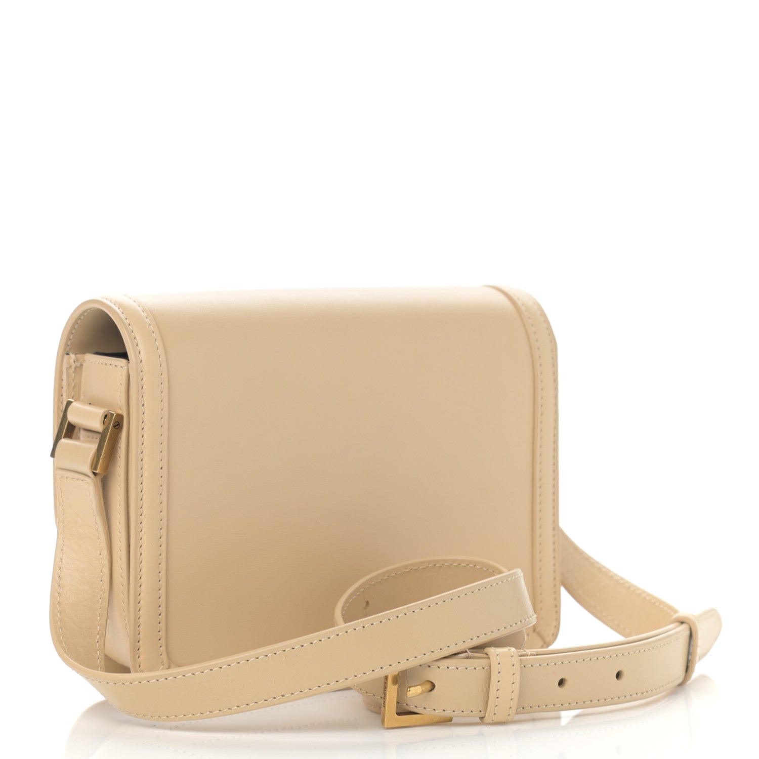 Saint Laurent Smooth Calfskin Small Solferino Satchel Ivory Natural 3 of 11