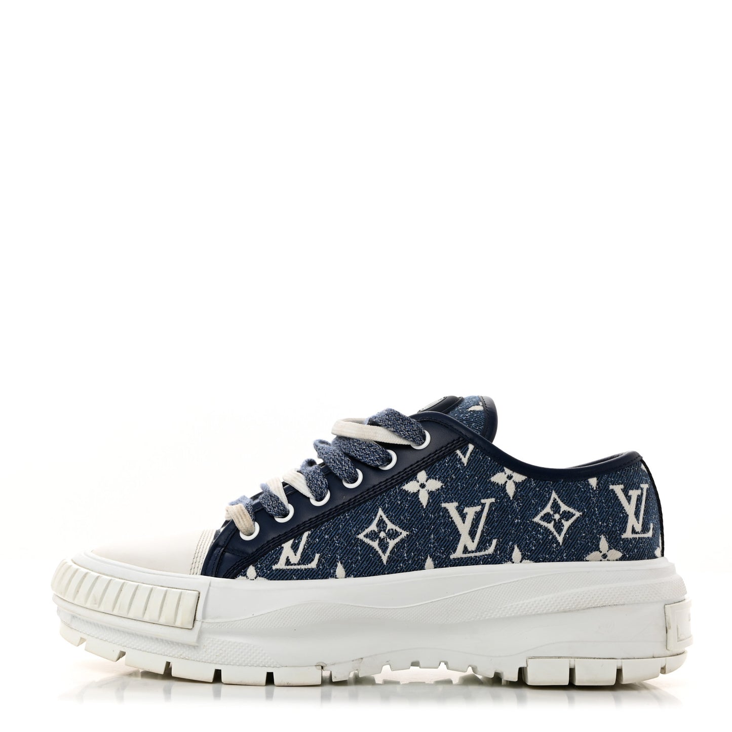 Denim Monogram Squad Sneakers 39 Marine