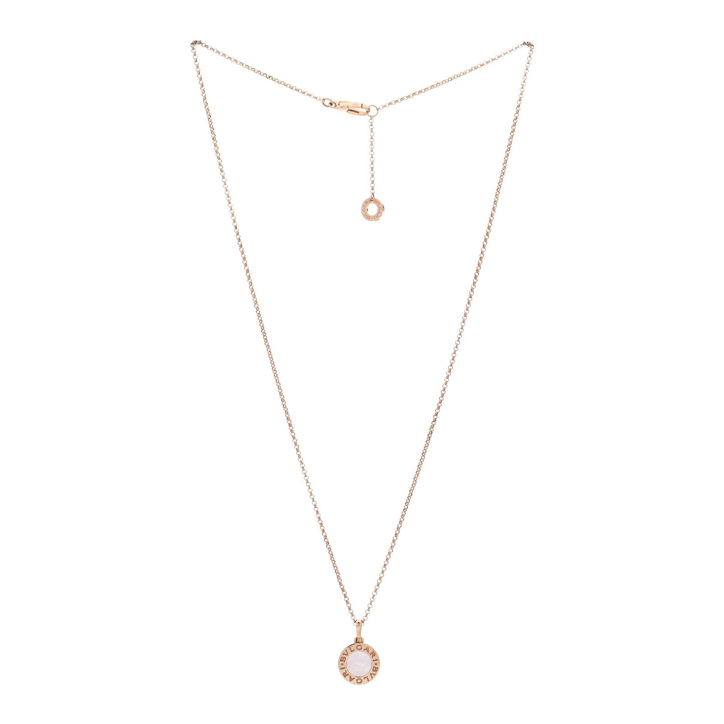 18K Rose Gold Mother of Pearl BVLGARI BVLGARI Pendant Necklace