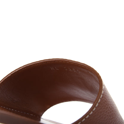 Louis Vuitton Calfskin Lock It Flat Mule 38 Cognac 10 of 10