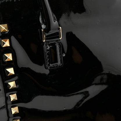 Valentino Garavani Patent Small Rockstud Double Handle Tote Black 11 of 11