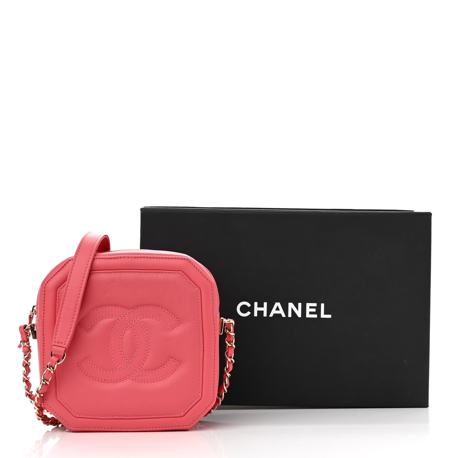 Chanel Lambskin CC Octagon Camera Case Pink 12 of 12