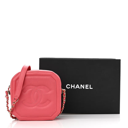 Chanel Lambskin CC Octagon Camera Case Pink 12 of 12