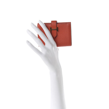 Hermes Chevre Mysore Bearn Card Holder Wallet Capucine 6 of 16