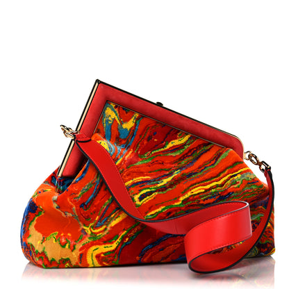 Fendi Velvet Marble Medium Fendi First Rosso Multicolor 2 of 10