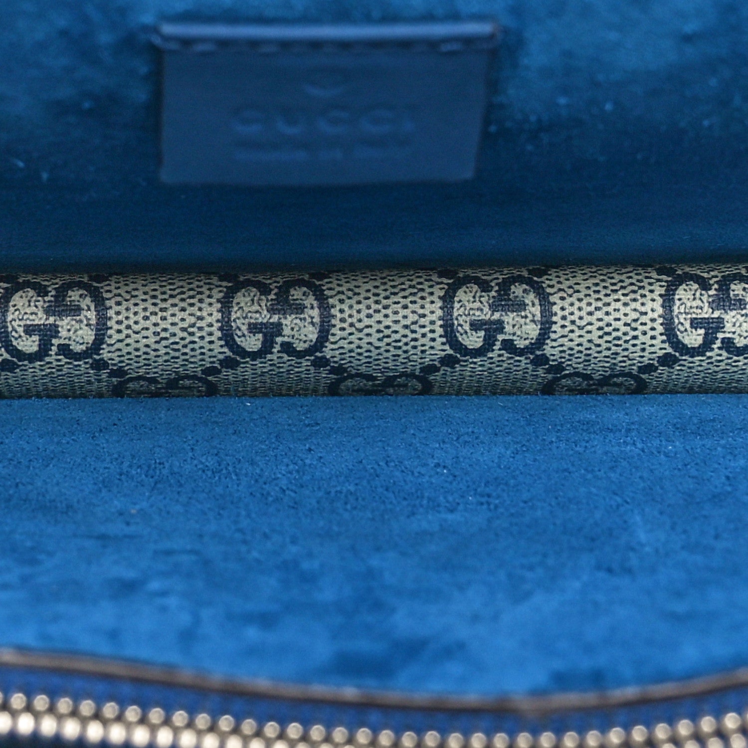 Gucci GG Supreme Monogram Blooms Small Dionysus Shoulder Bag Beige Navy Vintage Blue 5 of 10