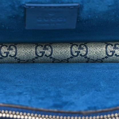 Gucci GG Supreme Monogram Blooms Small Dionysus Shoulder Bag Beige Navy Vintage Blue 5 of 10