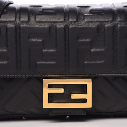 Fendi Nappa FF 1974 Embossed Baguette Black 9 of 9
