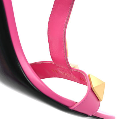 Valentino Garavani Calfskin Roman Stud Ankle Strap 100mm Sandals 40 Feminine Pink 8 of 9