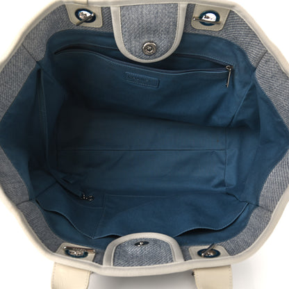 Chanel Canvas Medium Deauville Tote Denim Blue 5 of 9