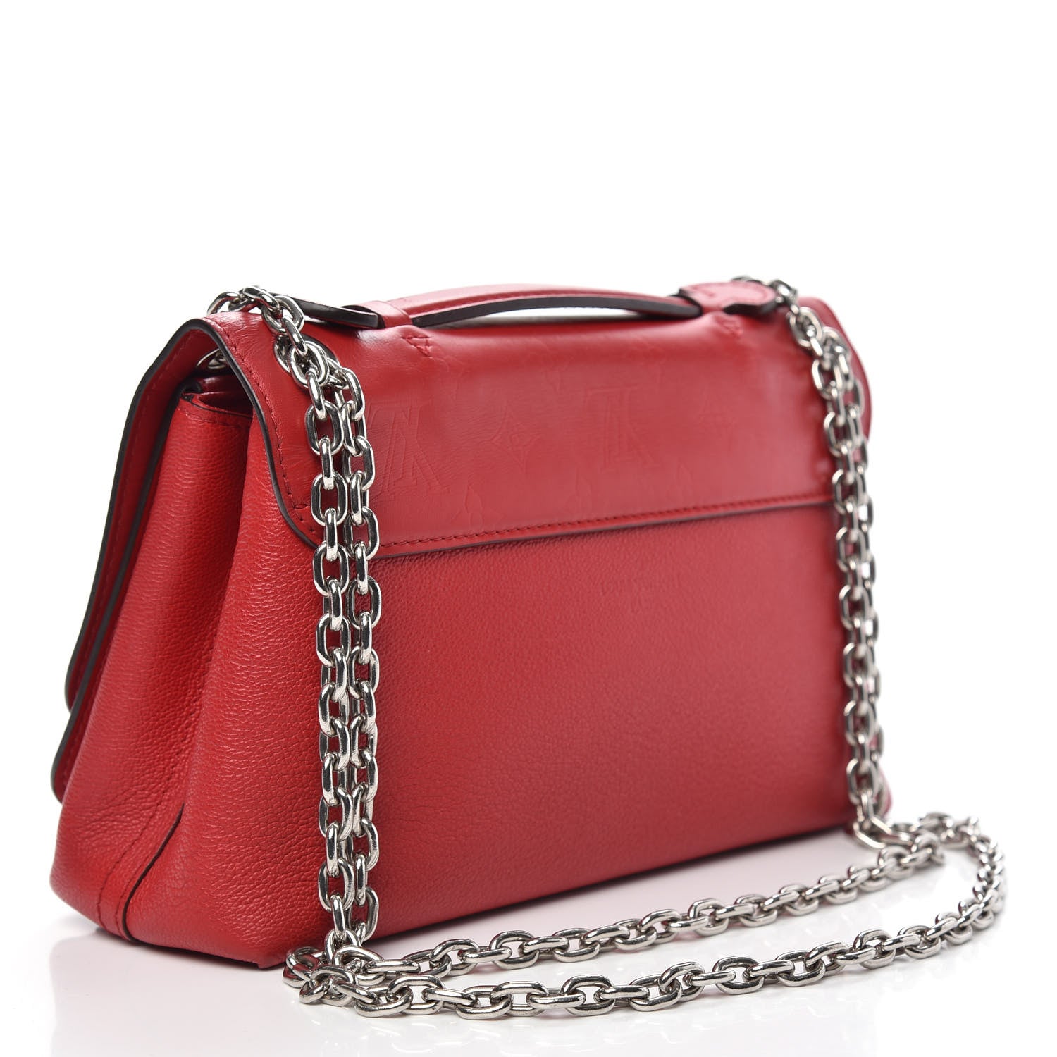 Louis Vuitton Monogram Cuir Plume Ecume Very Chain Bag Rubis Red 4 of 13