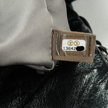 Chanel Glazed Calfskin Twisted Maxi Flap Black 7 of 7