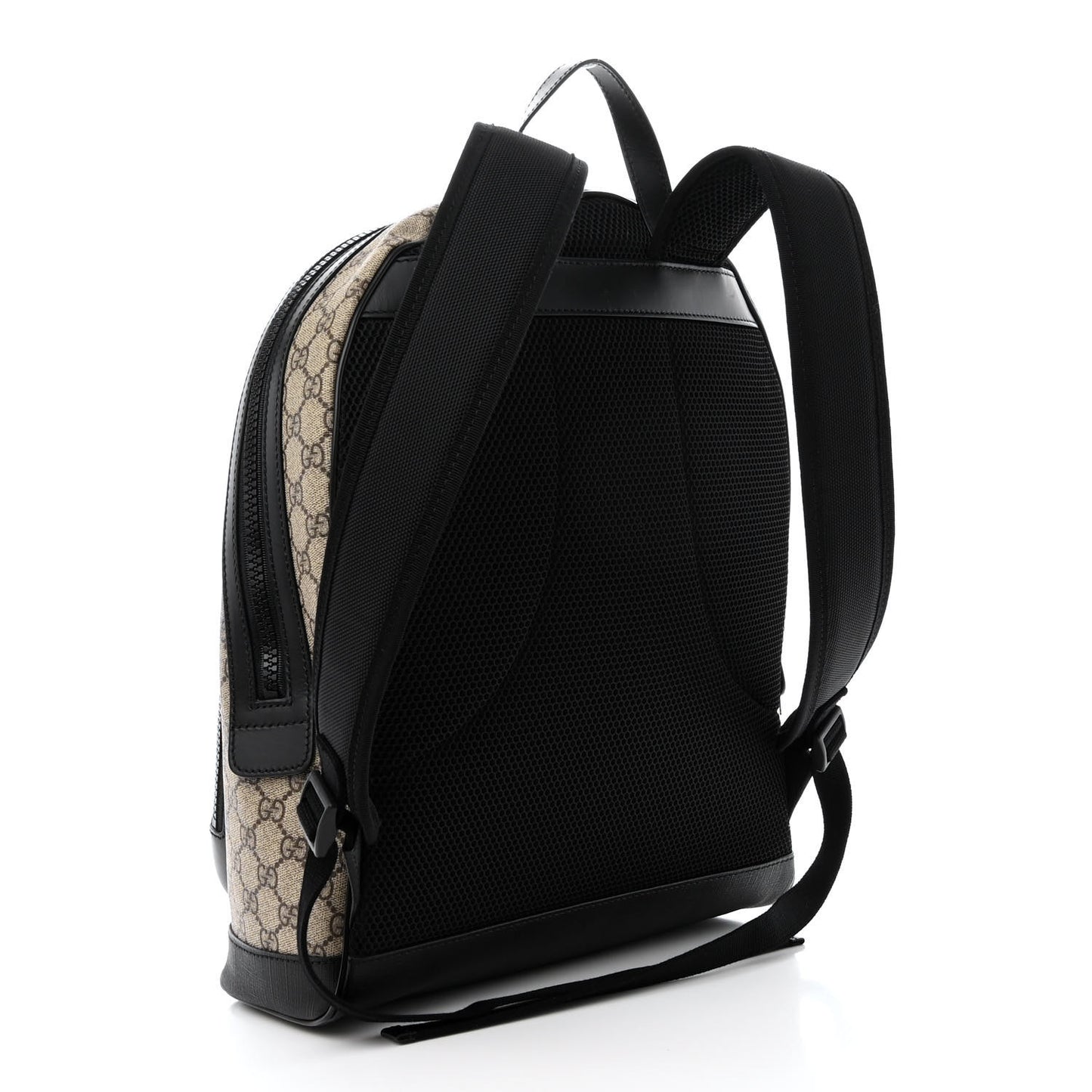 GG Supreme Monogram Medium Backpack Black