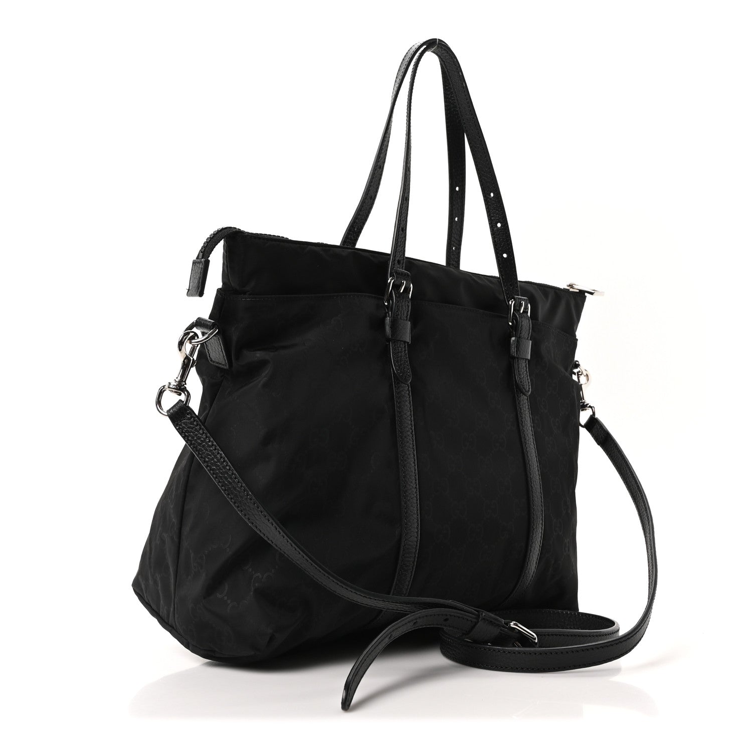 Gucci Nylon Monogram Tote Black 3 of 10