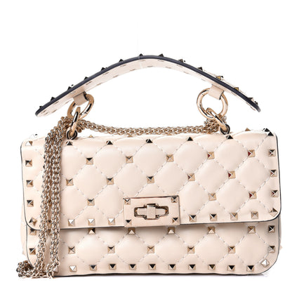 Valentino Garavani Nappa Small Rockstud Spike Shoulder Bag Light Ivory 1 of 10