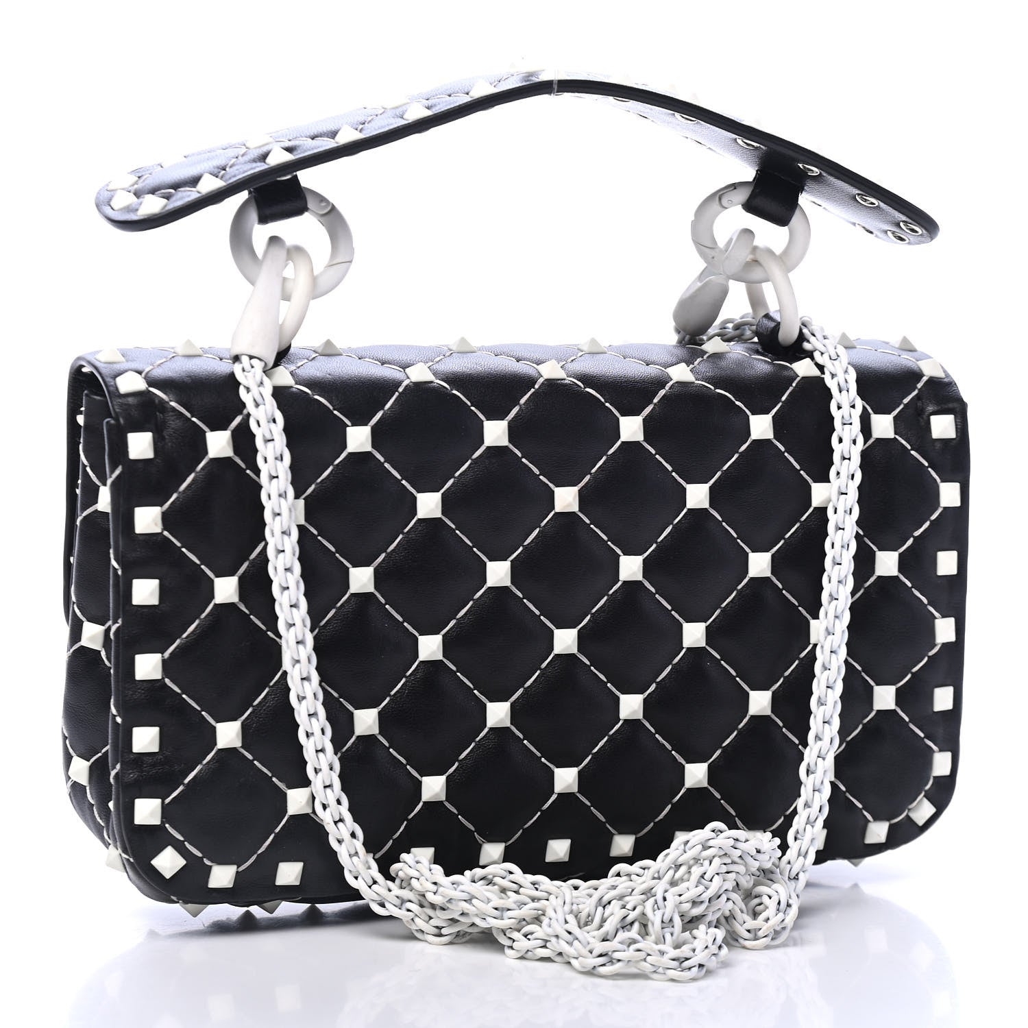 Valentino Garavani Lambskin Small Free Rockstud Spike Shoulder Bag Black 2 of 4