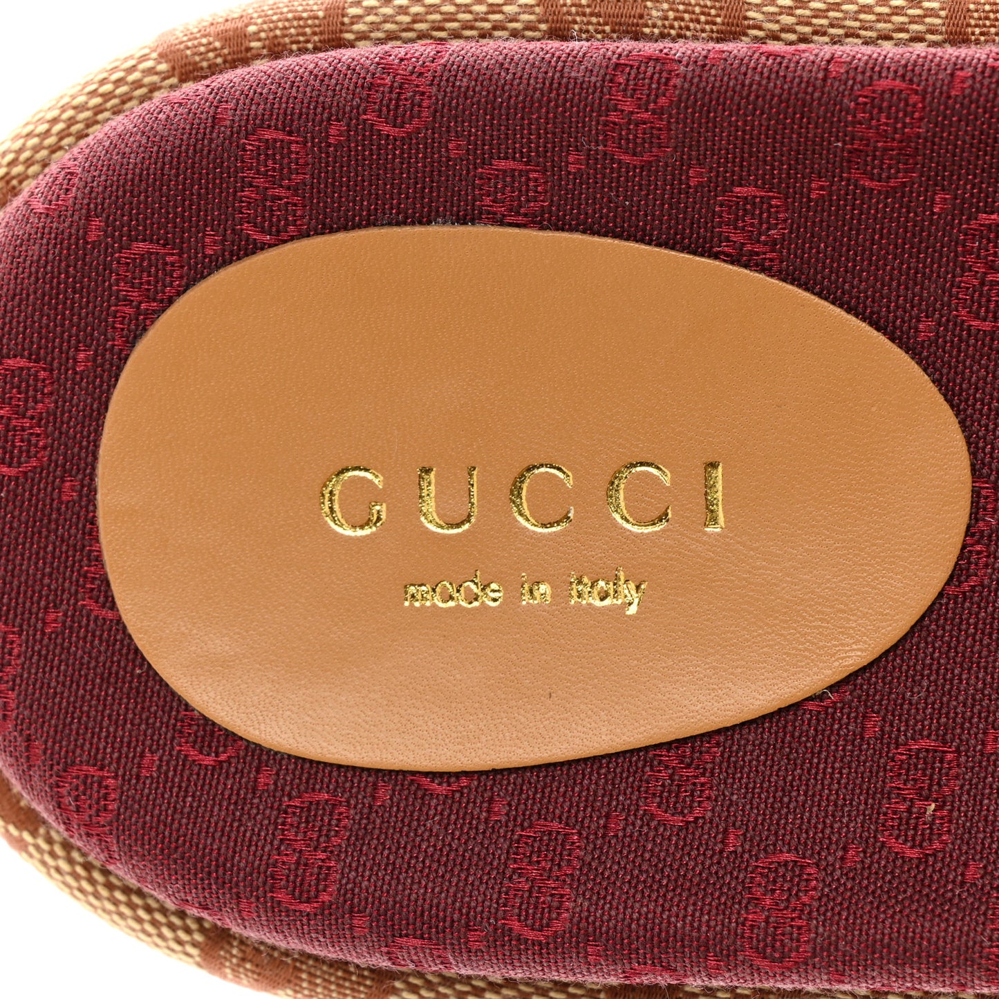 Canvas GG Monogram Angelina Platform Slide Sandals 36 Beige Ruggine