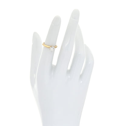 Tiffany 18K Yellow Gold Platinum Diamond .66ct Solitaire Engagement Ring 48 4.5 2 of 4