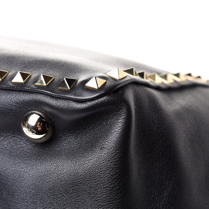 Valentino Garavani Vitello Medium Rockstud Tote Black 12 of 15
