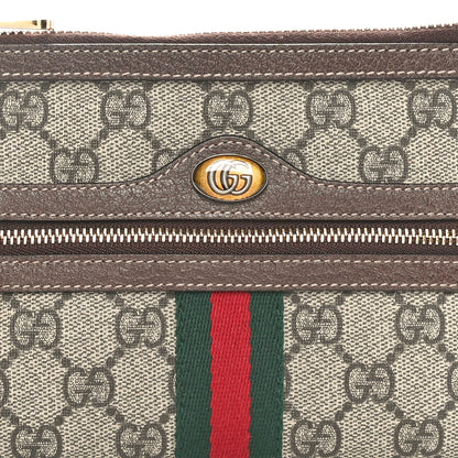 Gucci GG Supreme Monogram Web Small Ophidia Pouch Clutch Beige New Acero 8 of 8