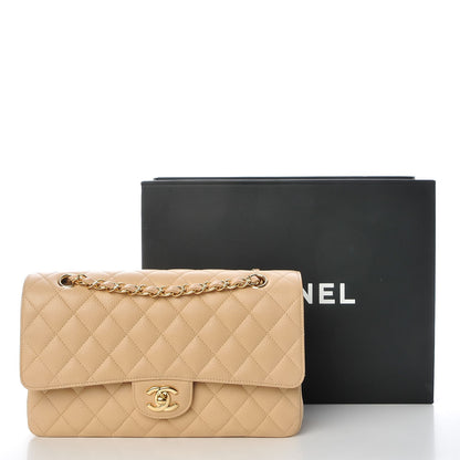 Chanel Caviar Quilted Medium Double Flap Beige Clair 8 of 8