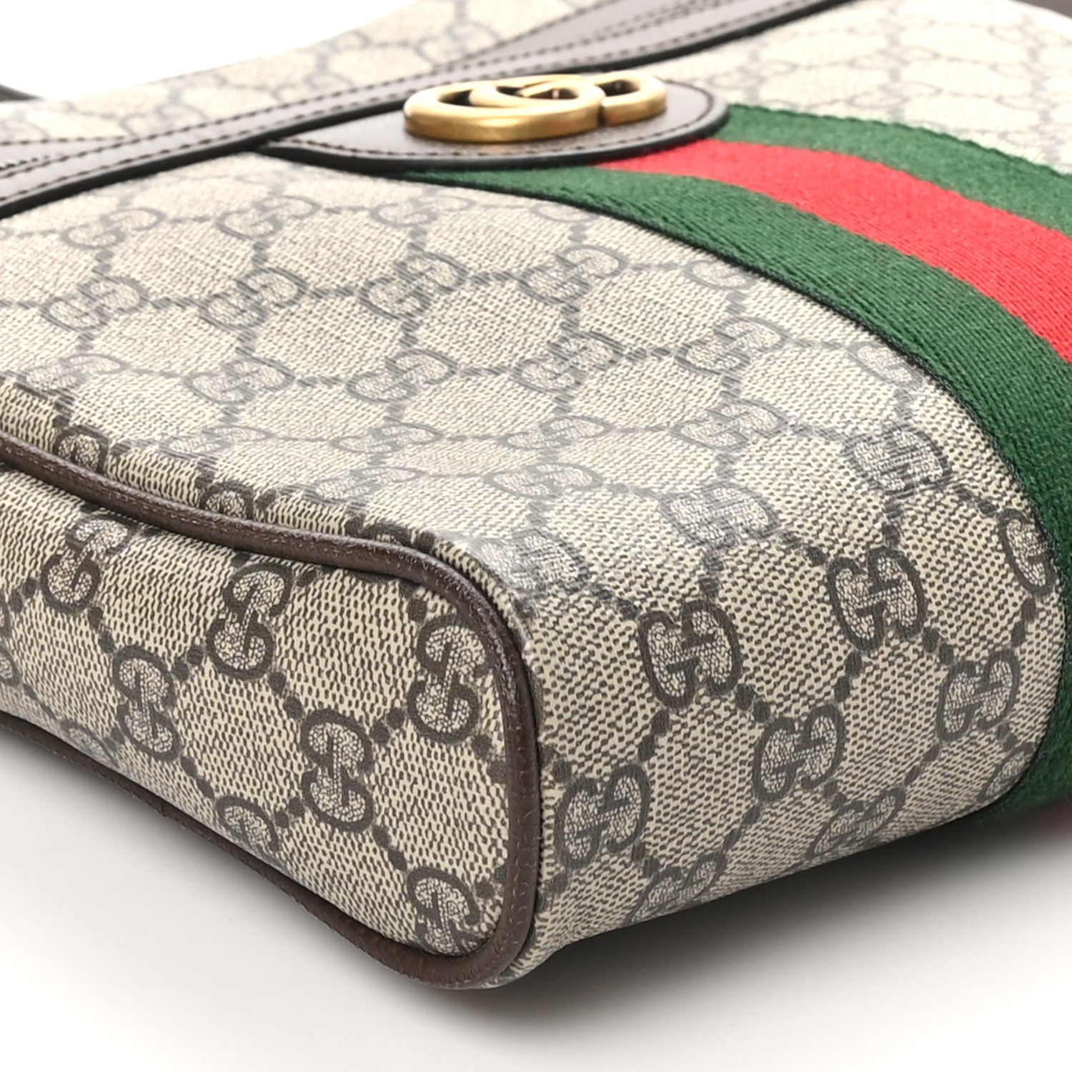 Gucci GG Supreme Monogram Web Small Ophidia Messenger Bag Brown 8 of 9