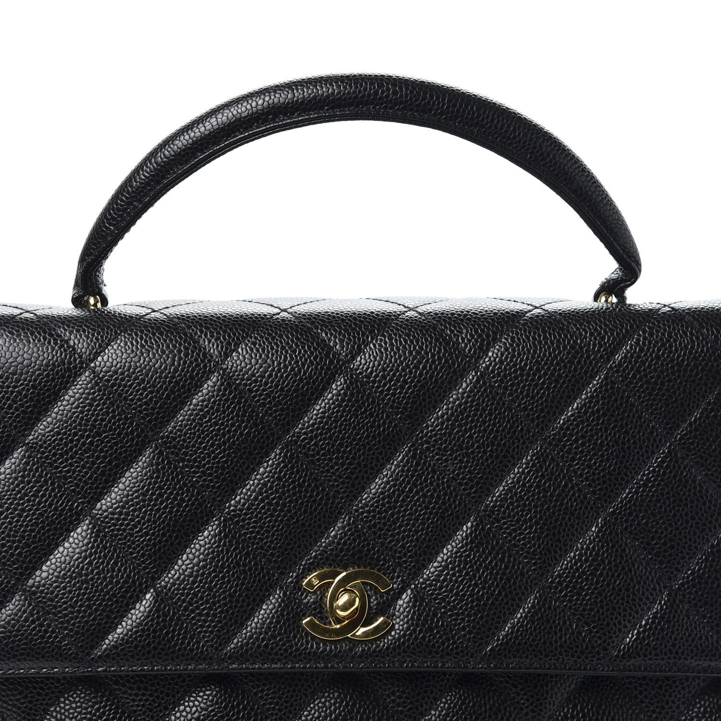 Caviar Quilted Jumbo Kelly Flap Black