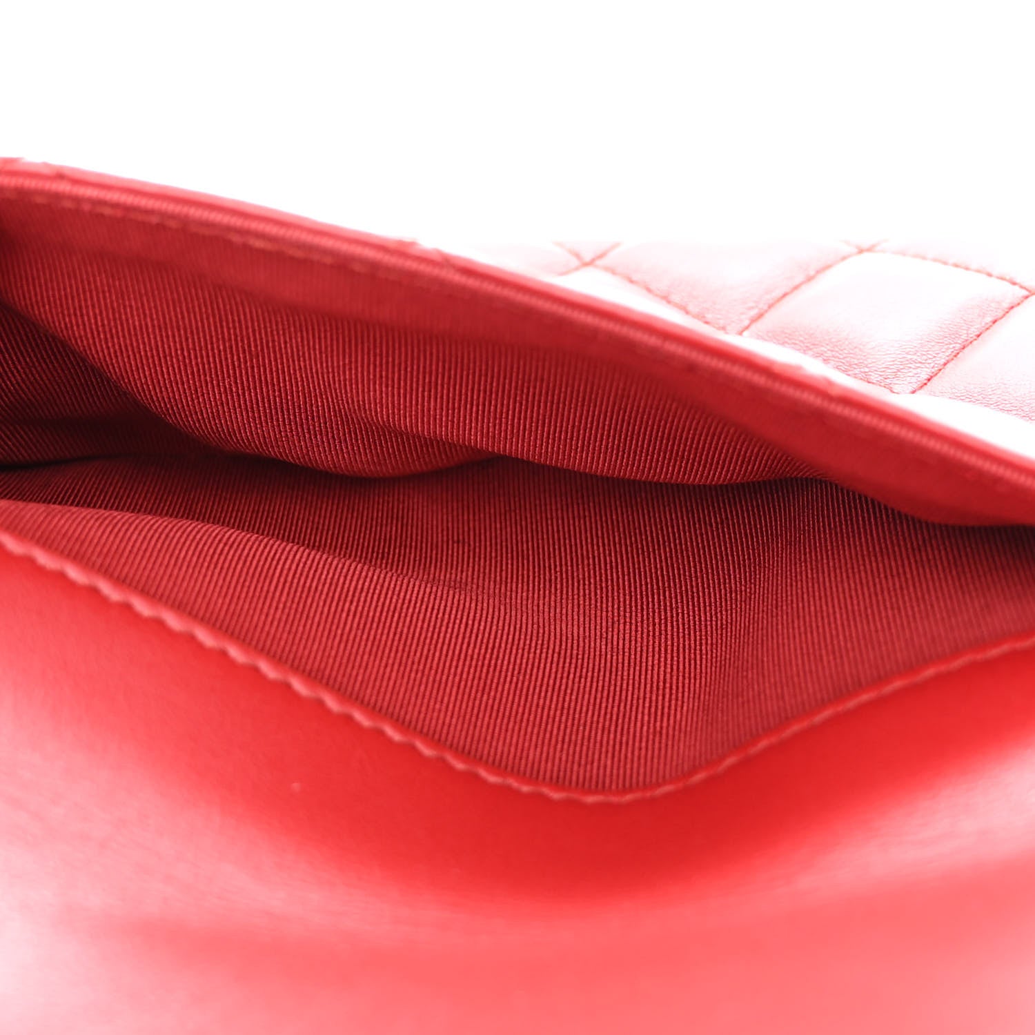 Chanel Calfskin Quilted Medium Triple Flap Red 7 of 17