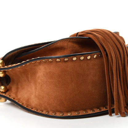 Chloe Suede Calfskin Braided Mini Hudson Shoulder Bag Caramel 6 of 9