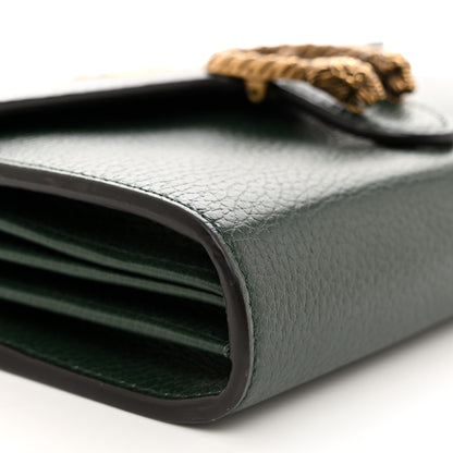 Gucci Calfskin Garden Dionysus Chain Wallet Emerald 9 of 10