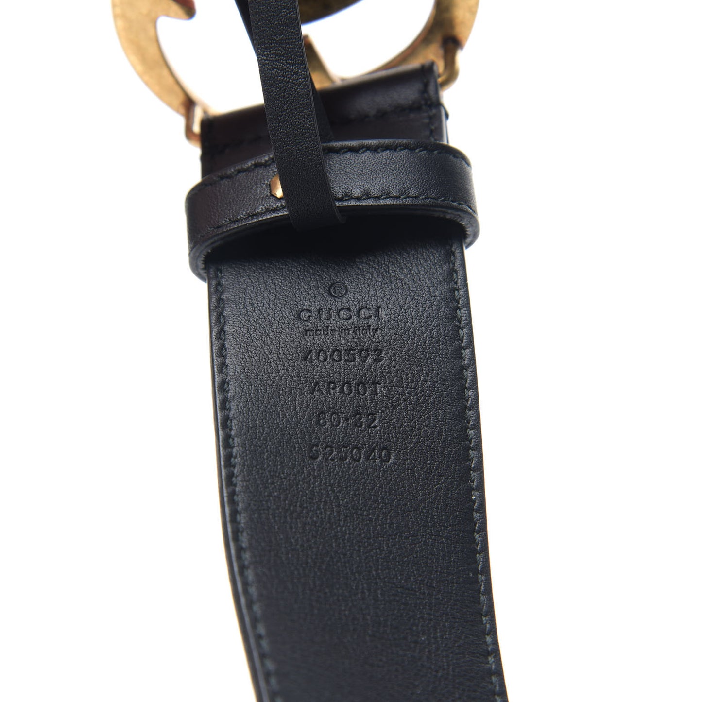 Calfskin Double G 40mm Belt 80 32 Black